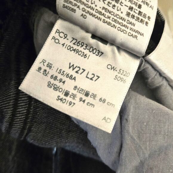 Levi's Premium Ribcage Straight High Rise Black Button Fly Jeans W27 L27 - Picture 11 of 11